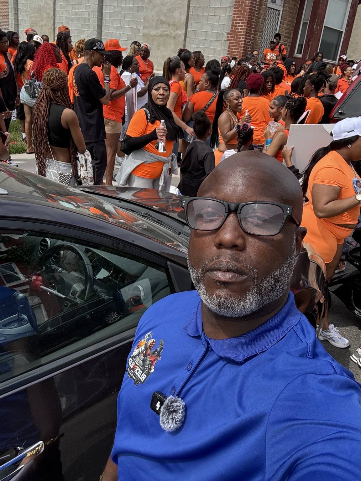 Damiasi Smith participating in a Baltimore community gathering